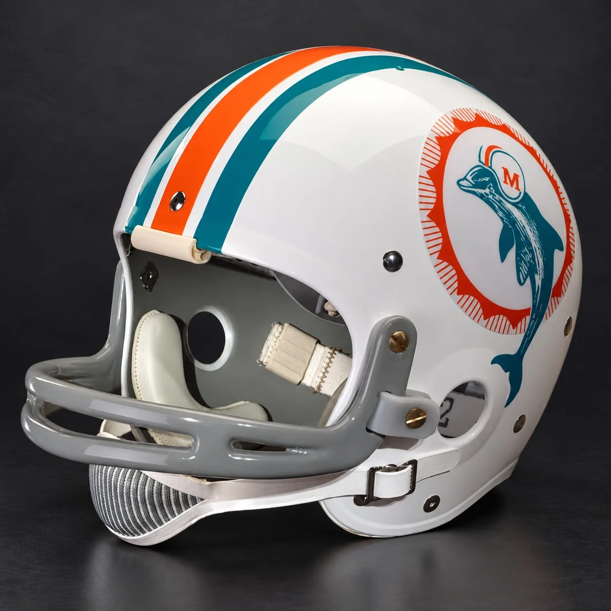 Miami Dolphins Throwback Vintage Shell Football Helmet 1969-1972
