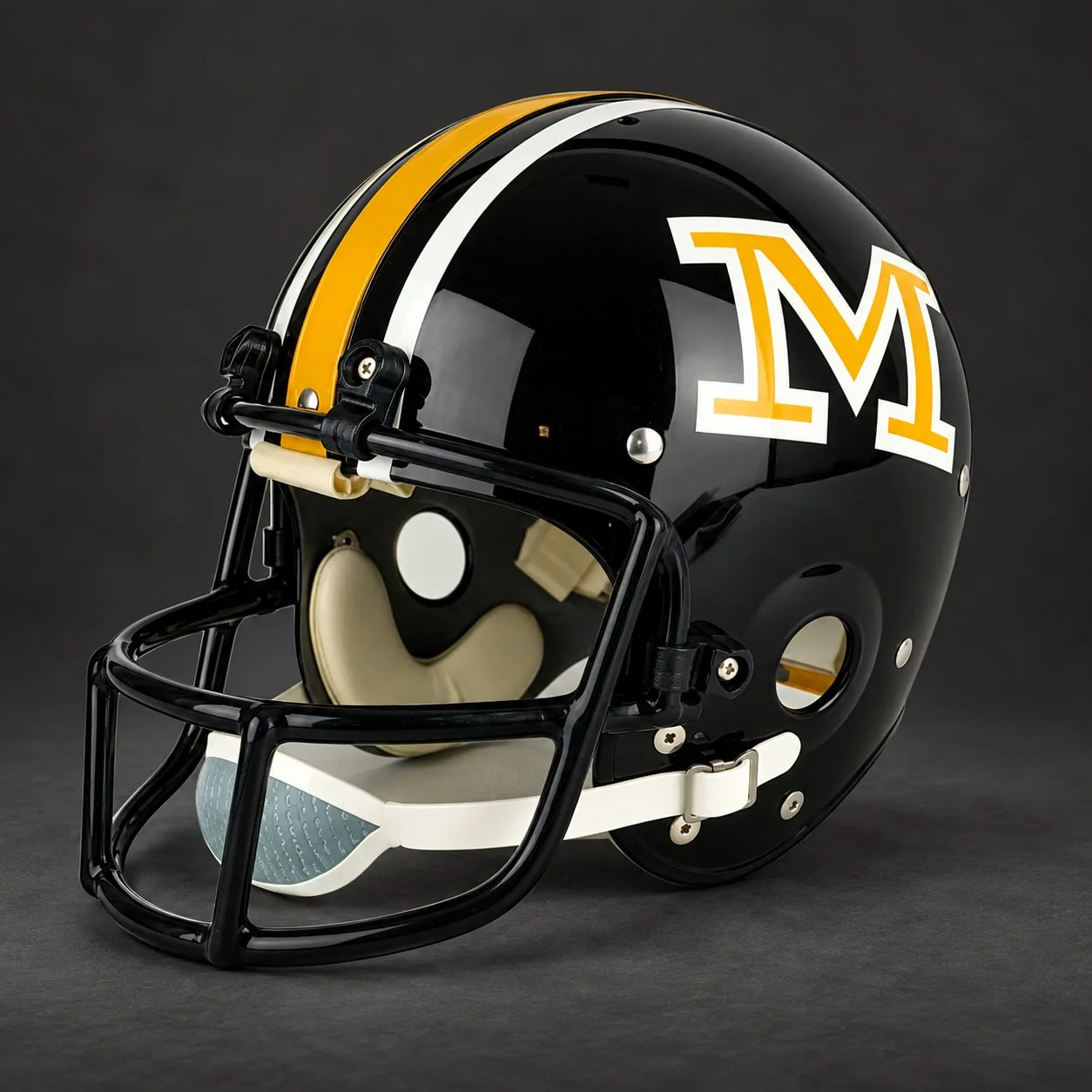 Missouri Tigers Throwback Vintage Shell Football Helmet 1983