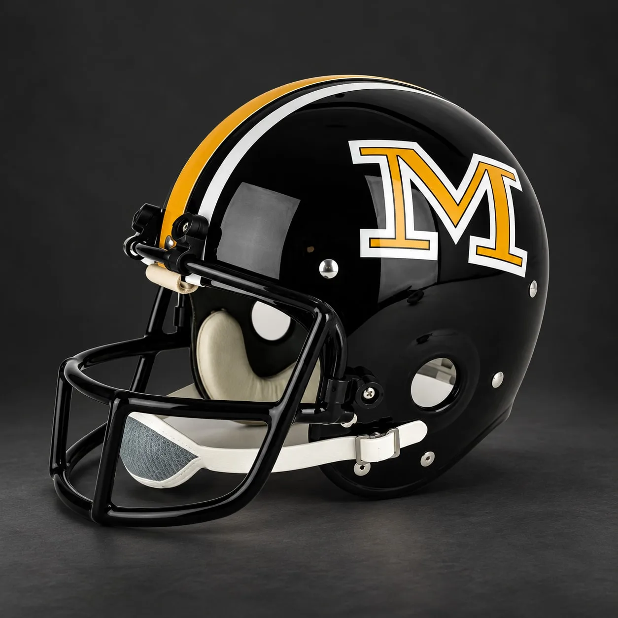 Missouri Tigers Throwback Vintage Shell Football Helmet 1984