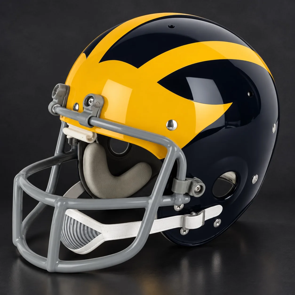 Michigan Wolverines Throwback Vintage Shell Football Helmet 1969-1974