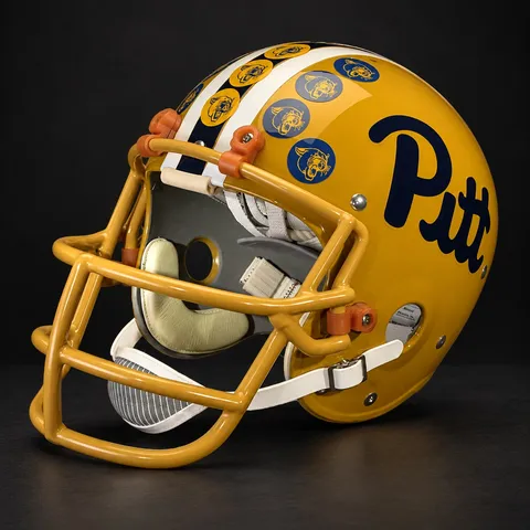 Pittsburgh Panthers Authentic Vintage helmet, left side