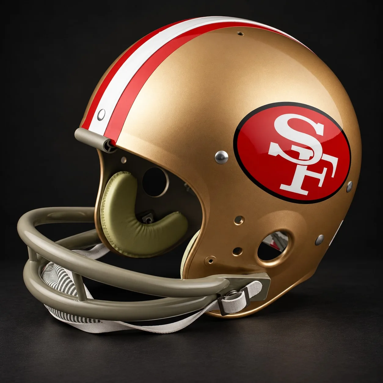 San Francisco 49ers Authentic Vintage helmet, left side