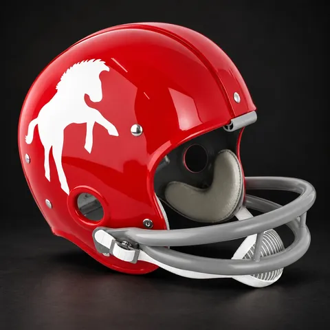 SMU Mustangs Authentic Vintage helmet, right side