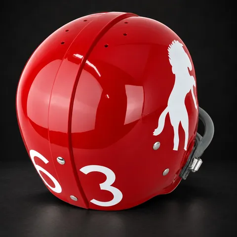 SMU Mustangs Authentic Vintage helmet, back
