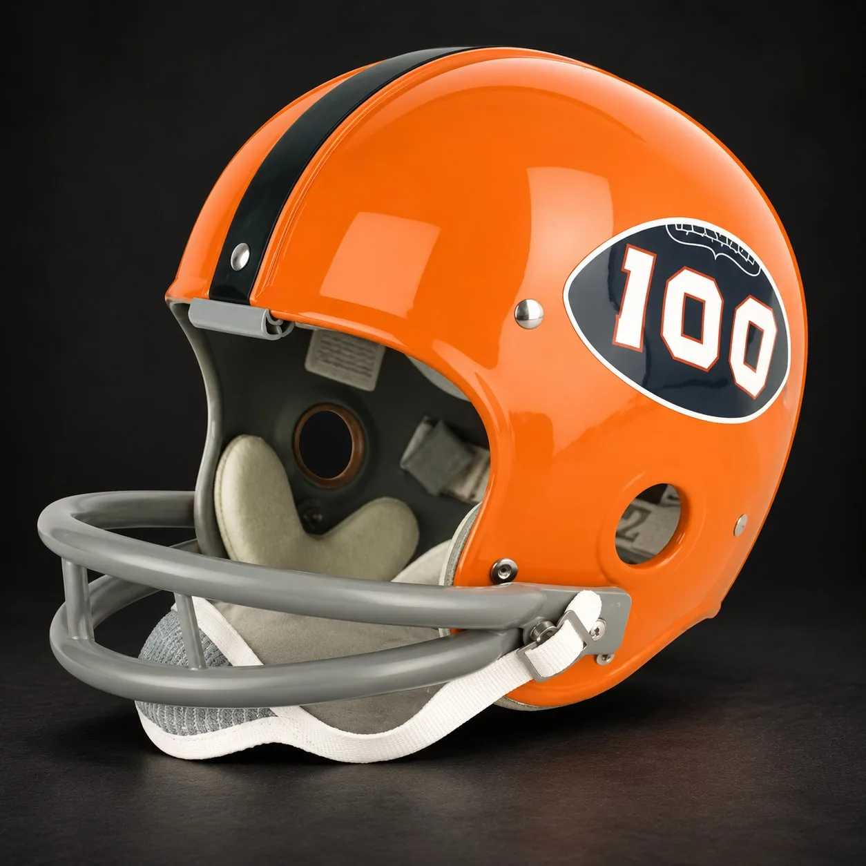 Syracuse Orange Authentic Vintage helmet, left side