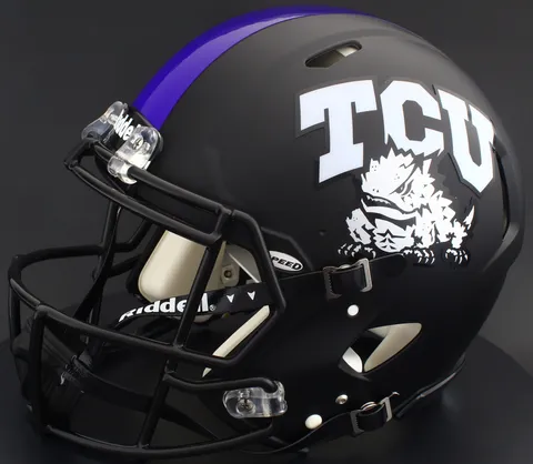 TCU Horned Frogs Riddell Authentic Speed Football Helmet – Matte Black