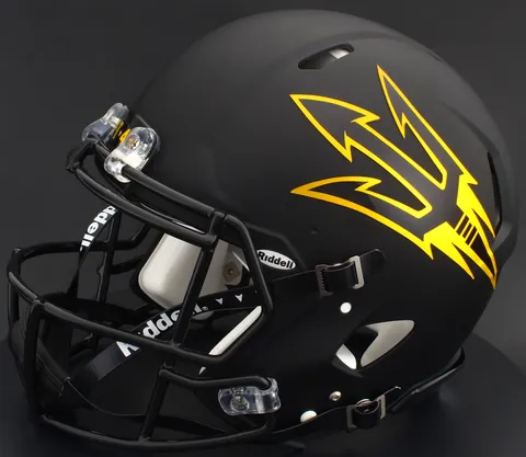 Arizona State Sun Devils Riddell Authentic Speed Football Helmet – Satin Black