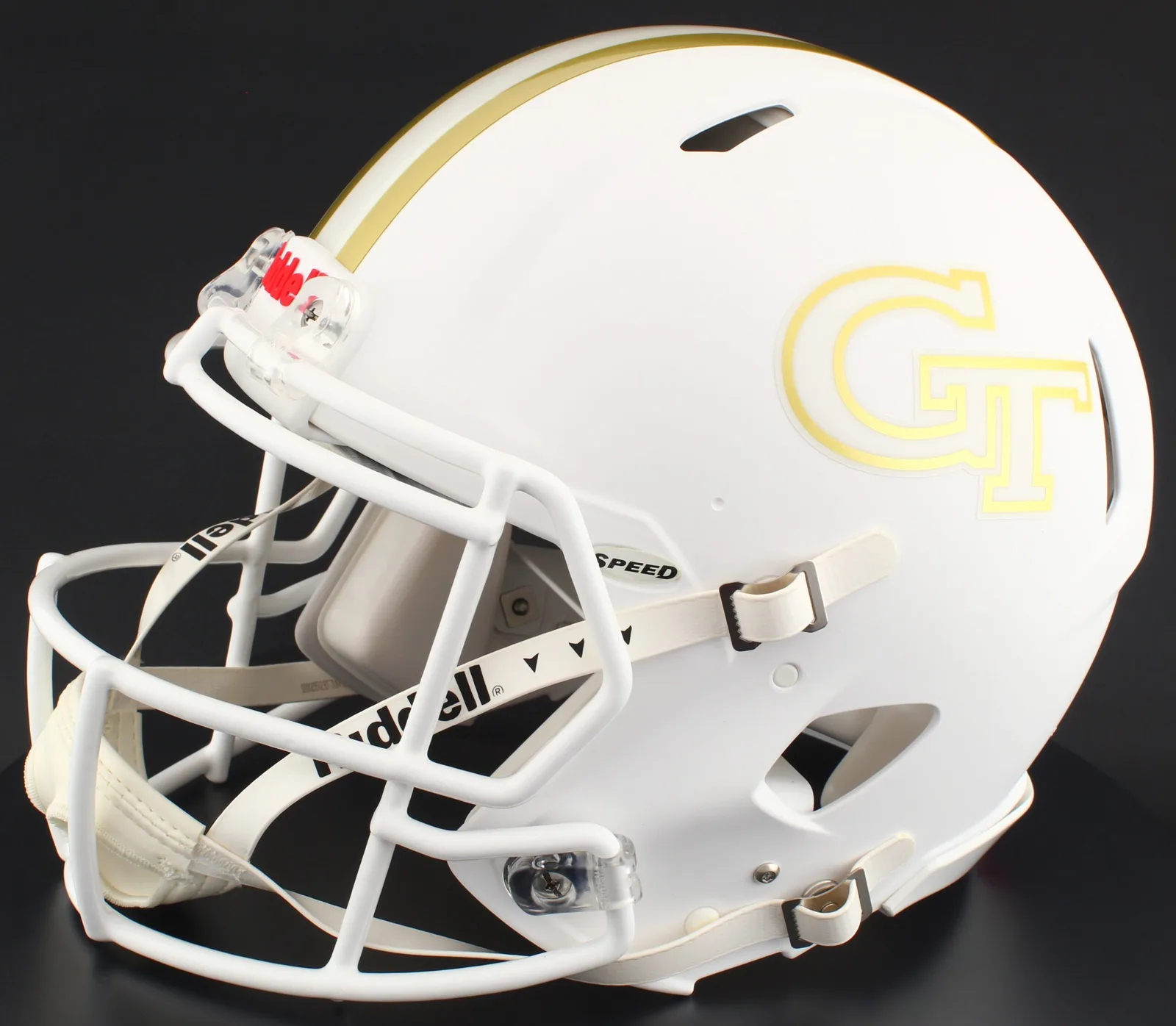 Georgia Tech Yellow Jackets Riddell Authentic Speed Football Helmet – Flat White