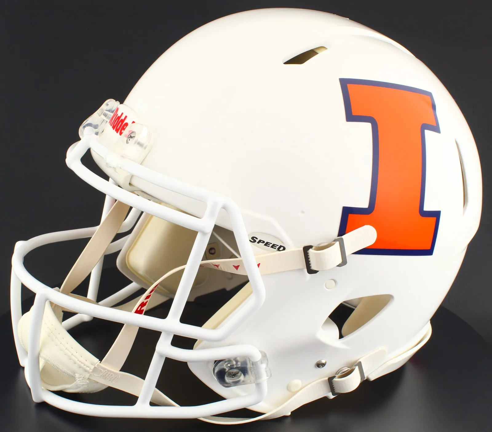 Illinois Fighting Illini Riddell Authentic Speed Football Helmet – White Alternate Block “I”
