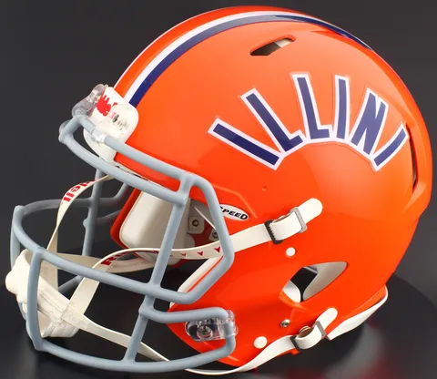 Illinois Fighting Illini Riddell Authentic Speed Football Helmet – 1971 to 1987