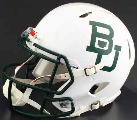 Baylor Bears Riddell Authentic Speed Football Helmet – White Metallic