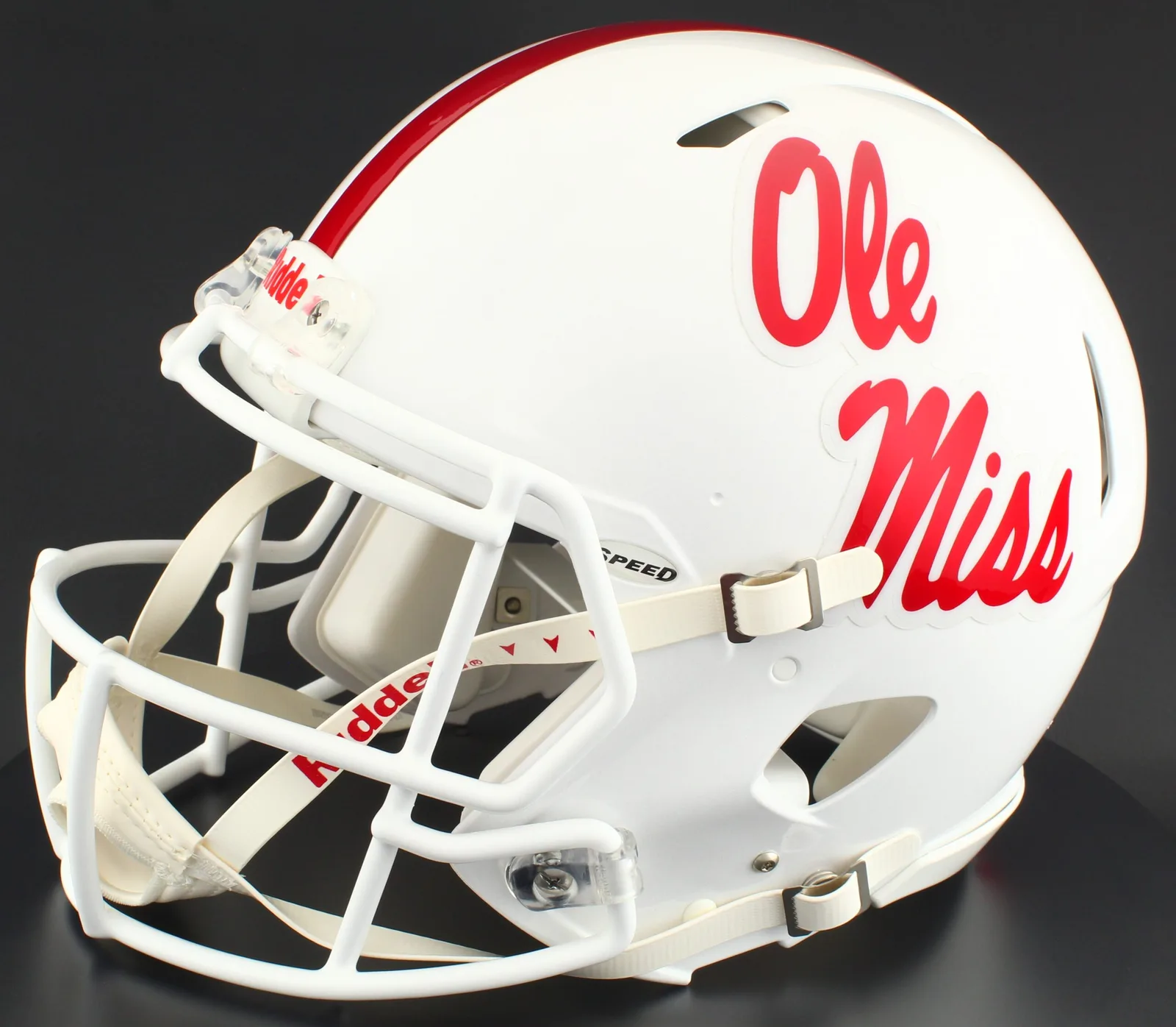 Ole Miss Rebels Riddell Authentic Speed Football Helmet – White Metallic