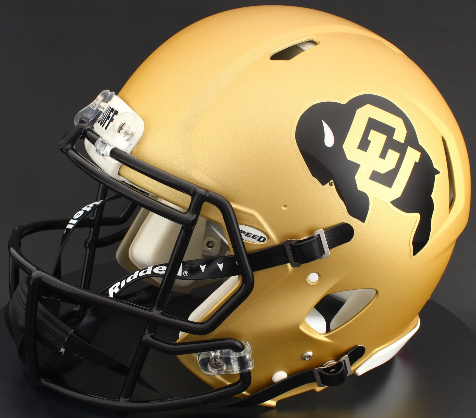 Colorado Buffaloes Riddell Authentic Speed Football Helmet – Gold Buffalo