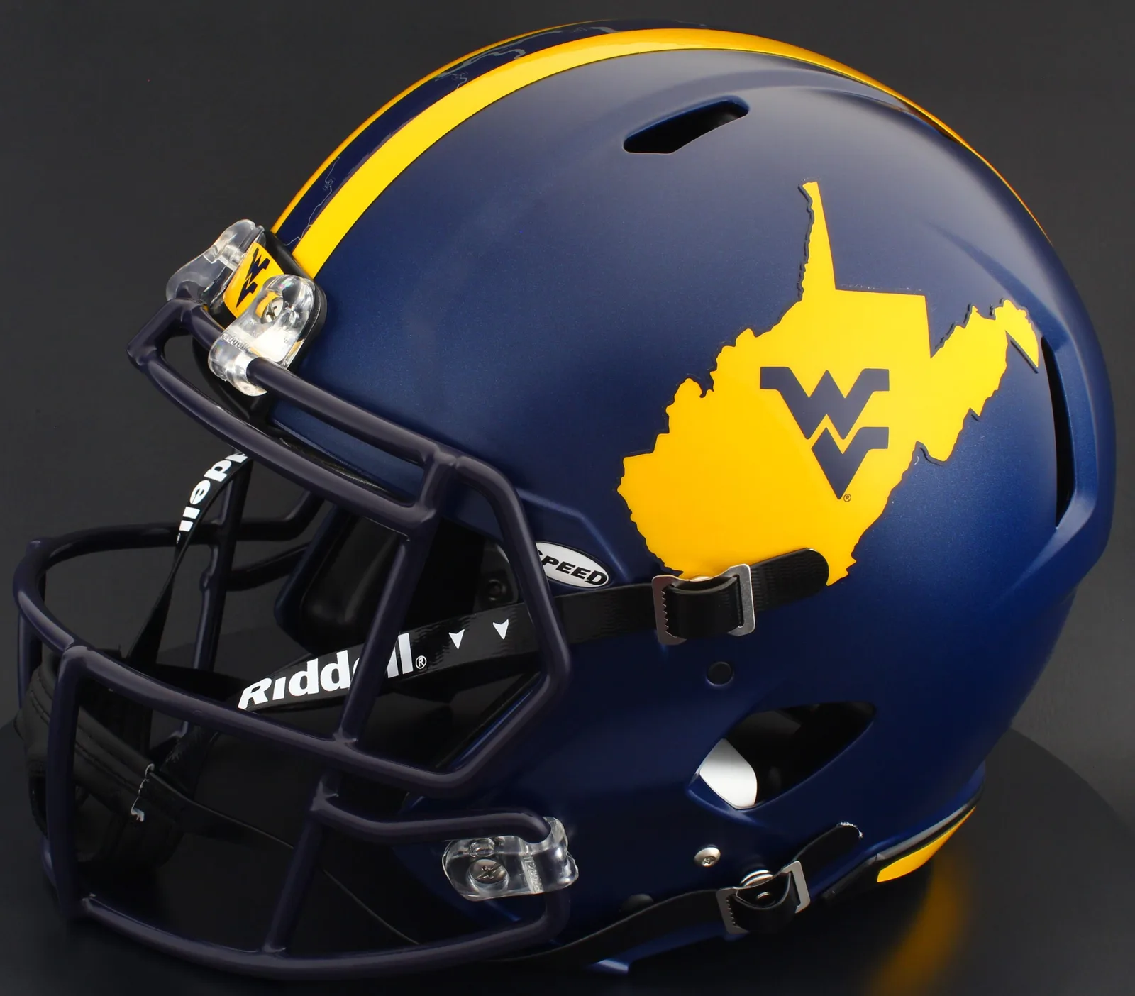 West Virginia Mountaineers Riddell Authentic Speed Football Helmet – 2023 Country Roads