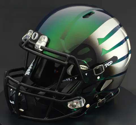 Oregon Ducks Riddell Authentic Speed Football Helmet – Green/Navy Alternate Wings