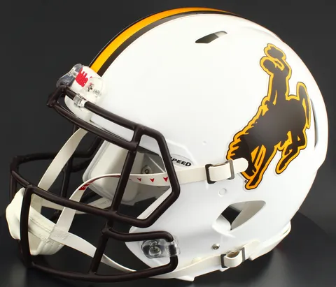 Wyoming Cowboys Riddell Authentic Speed Football Helmet – White Steamboat