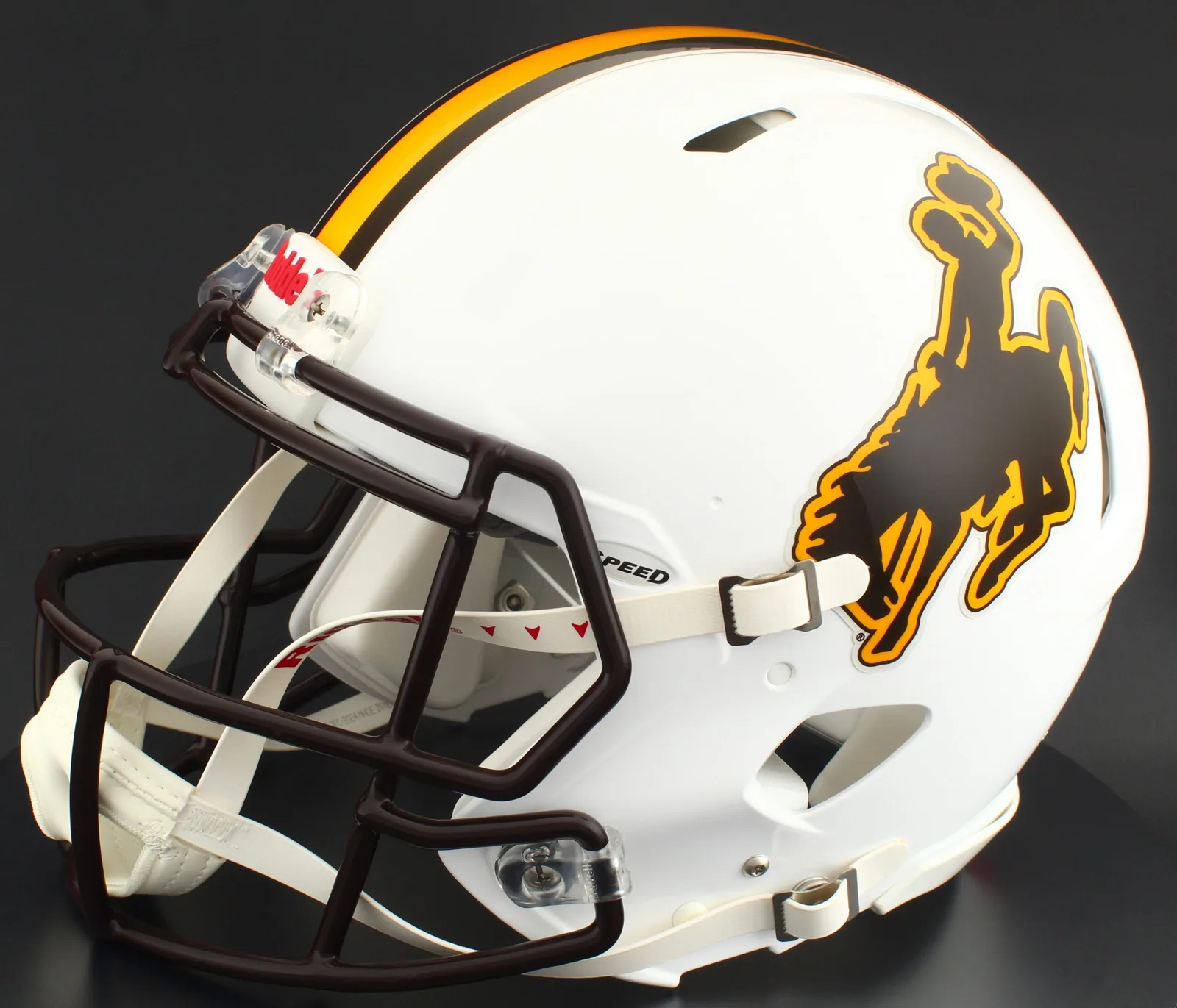 Wyoming Cowboys Riddell Authentic Speed Football Helmet – White Steamboat