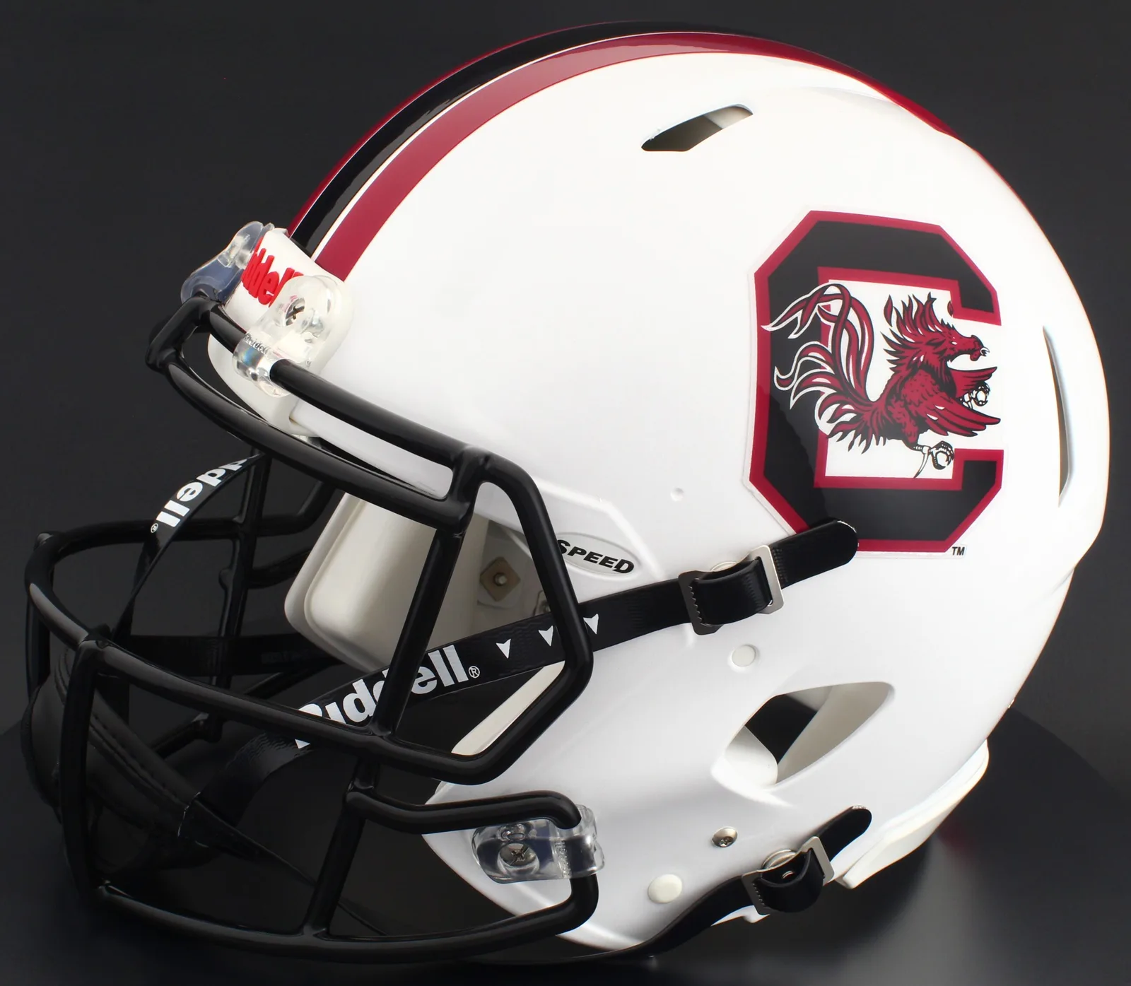 South Carolina Gamecocks Riddell Authentic Speed Football Helmet – White Gamecock