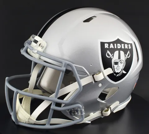 Las Vegas Raiders Riddell Authentic Speed Football Helmet – Silver Pirate