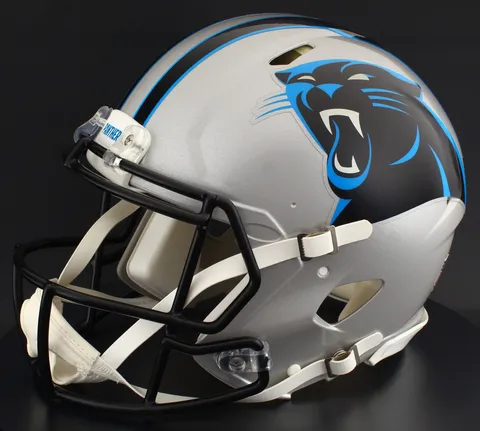 Carolina Panthers Riddell Authentic Speed Football Helmet – Silver Panther