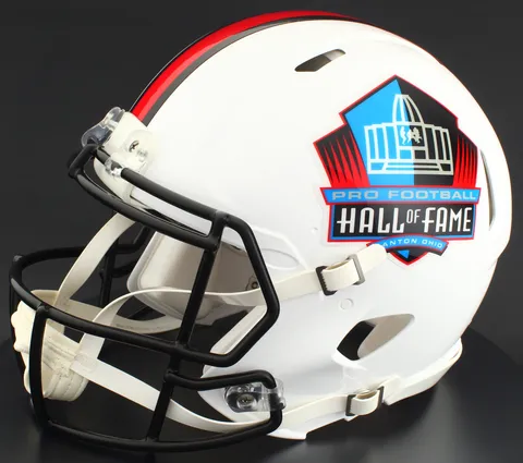 Pro Football Hall of Fame Riddell Authentic Speed Football Helmet – White Hall of Fame Shield