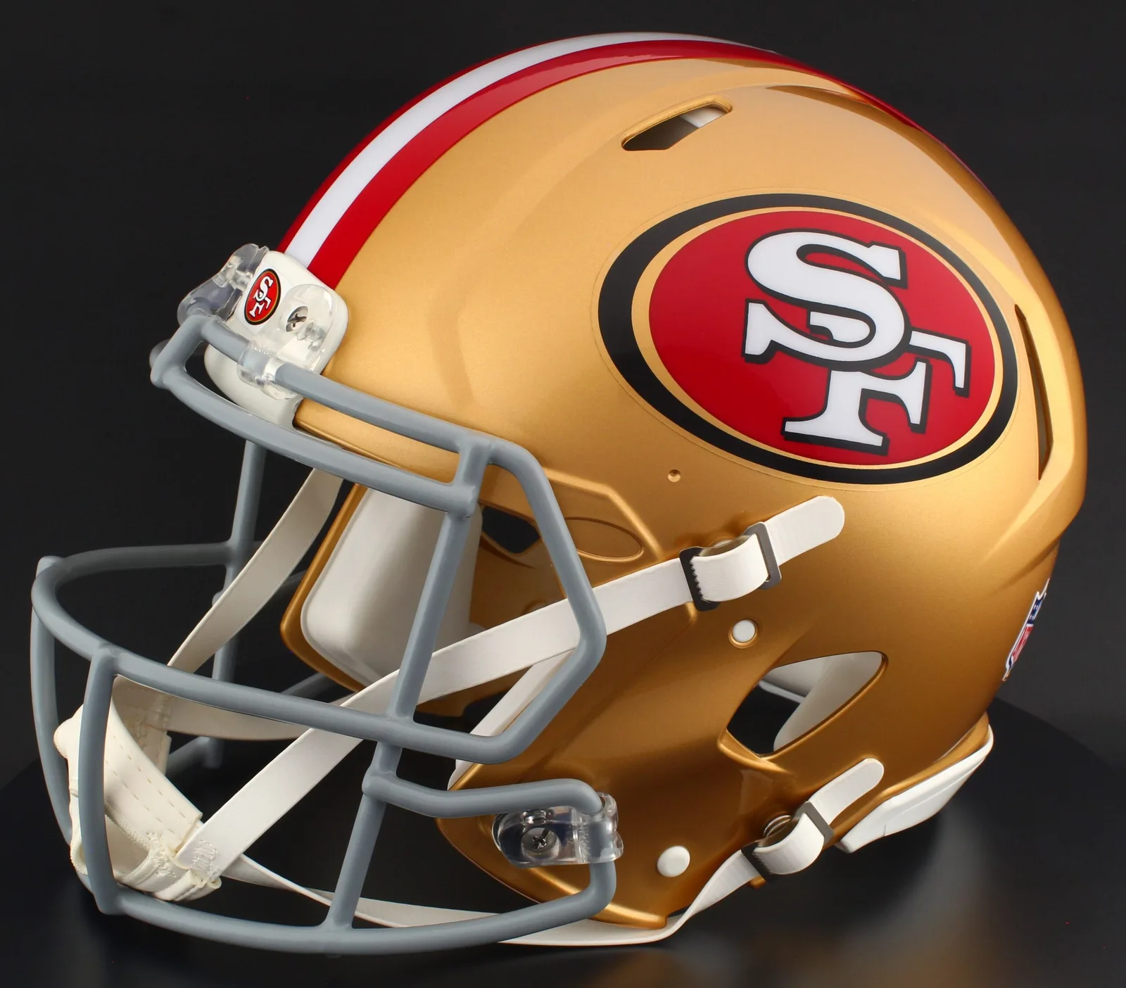 San Francisco 49ers Riddell Authentic Speed Football Helmet – Gold SF Oval