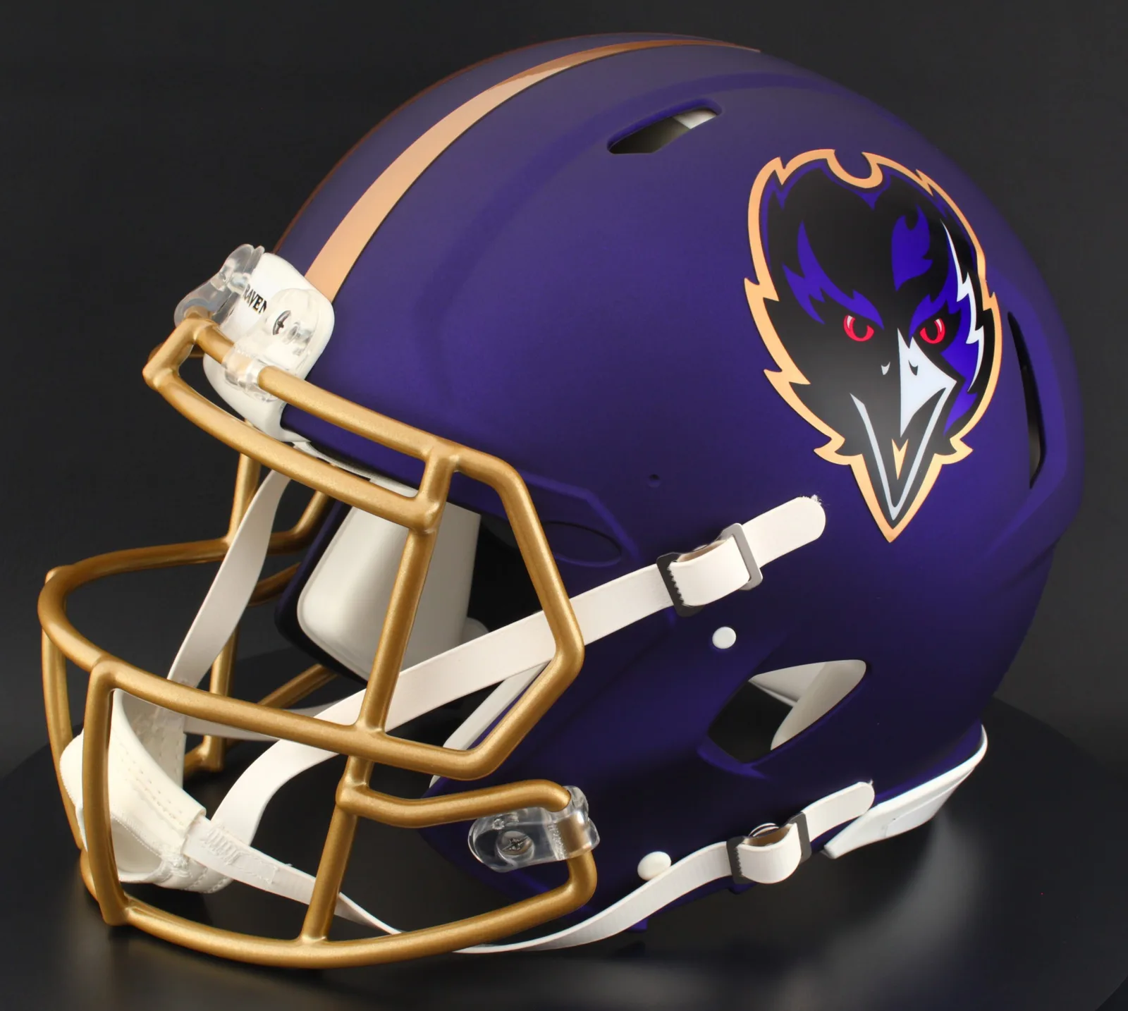 Baltimore Ravens Riddell Authentic Speed Football Helmet – 2024 Alternate On-Field Purple Rising