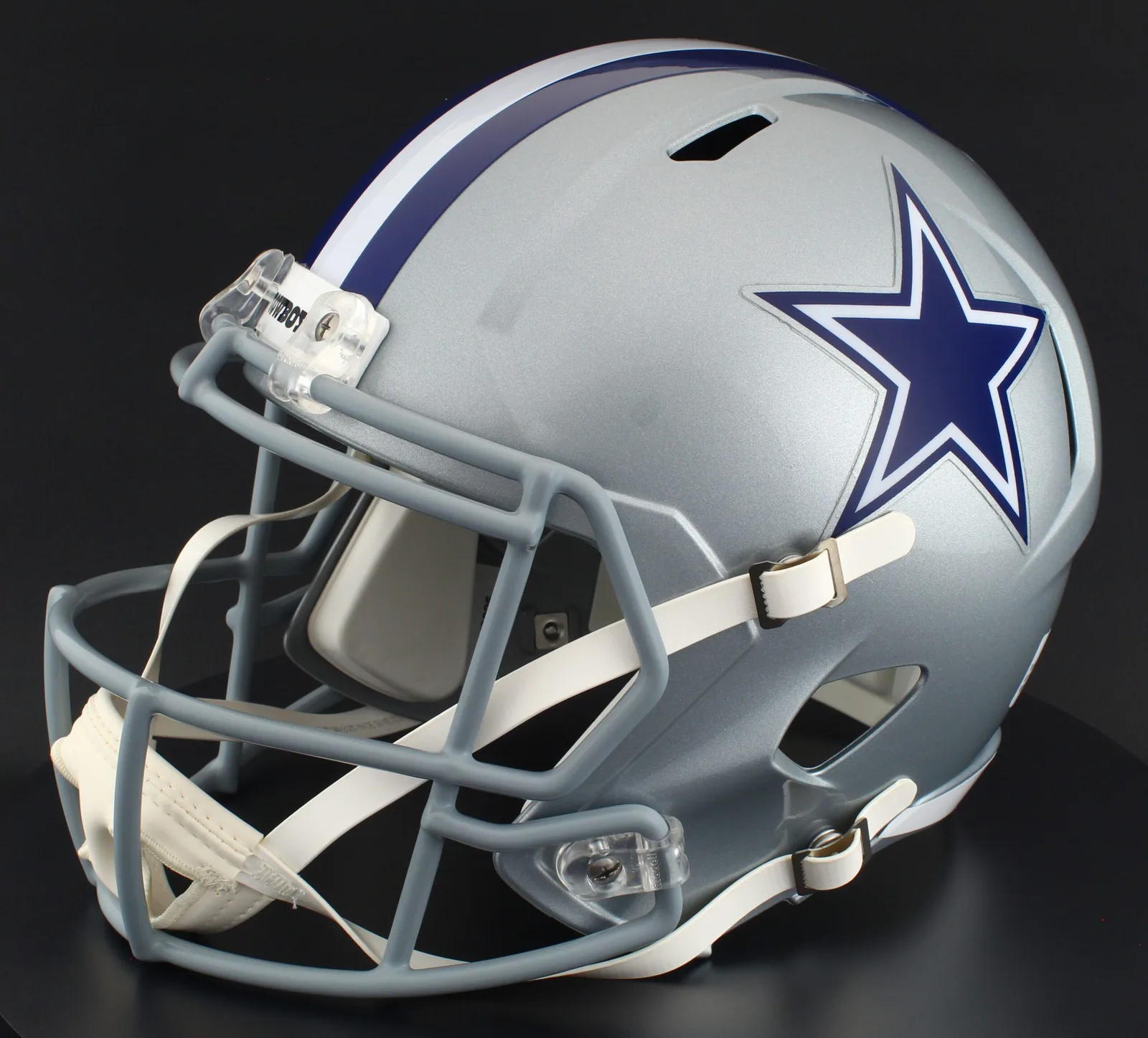 Dallas Cowboys Riddell Replica Speed Football Helmet – Silver Star