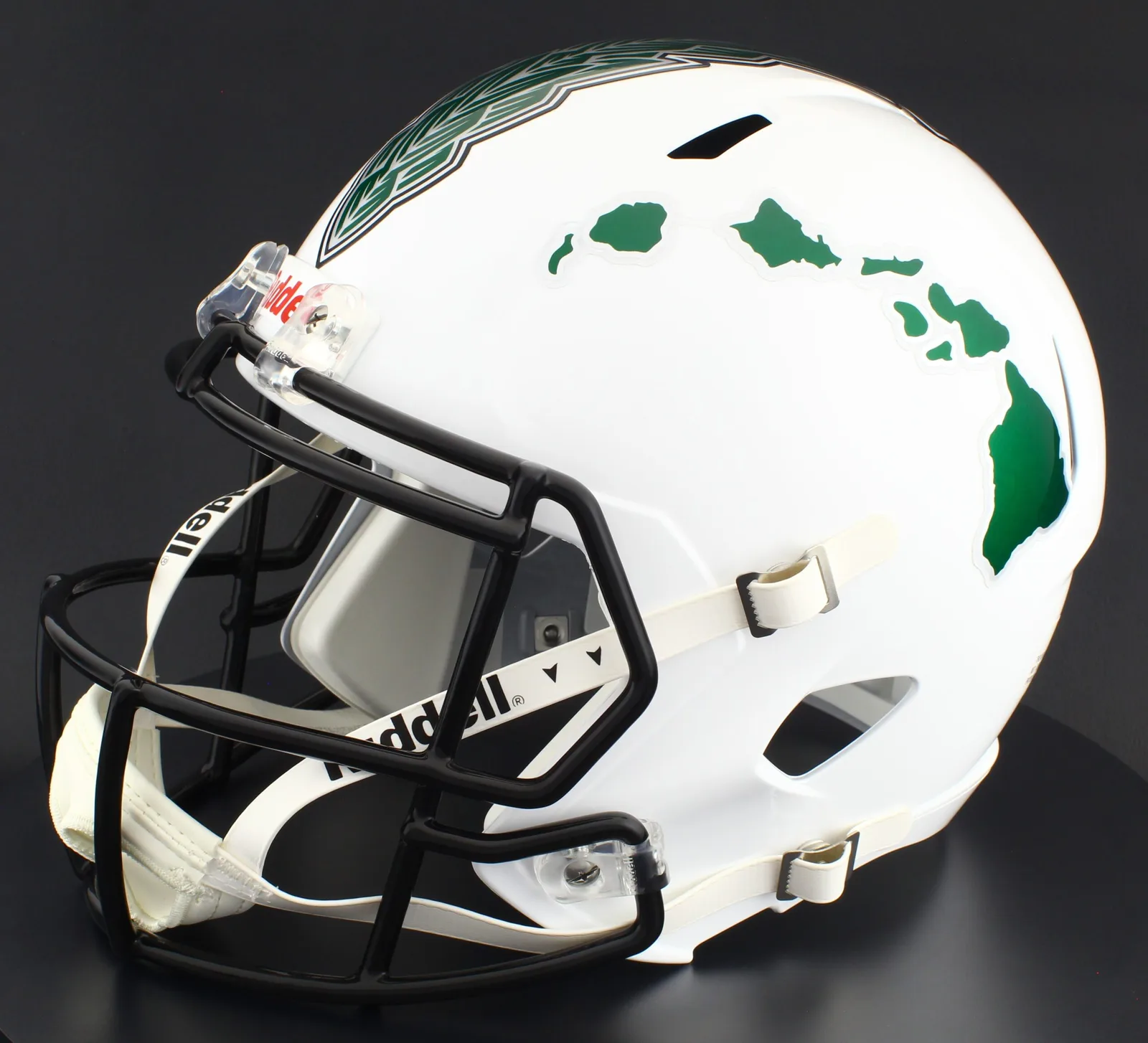 Hawaii Rainbow Warriors Riddell Replica Speed Football Helmet – White