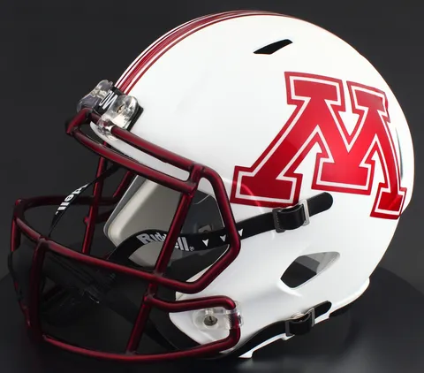 Minnesota Golden Gophers Riddell Replica Speed Football Helmet – Chrome Decal