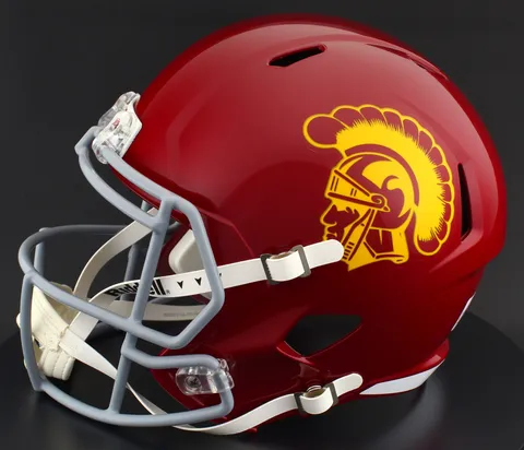 USC Trojans Riddell Replica Speed Football Helmet – Cardinal Trojan