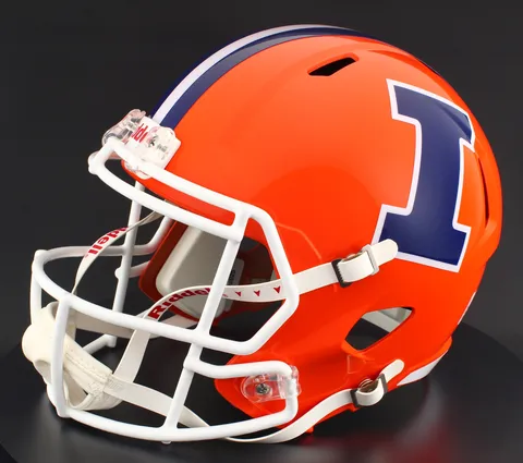 Illinois Fighting Illini Riddell Replica Speed Football Helmet – Orange