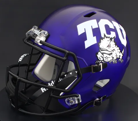 TCU Horned Frogs Riddell Replica Speed Football Helmet – Satin Purple