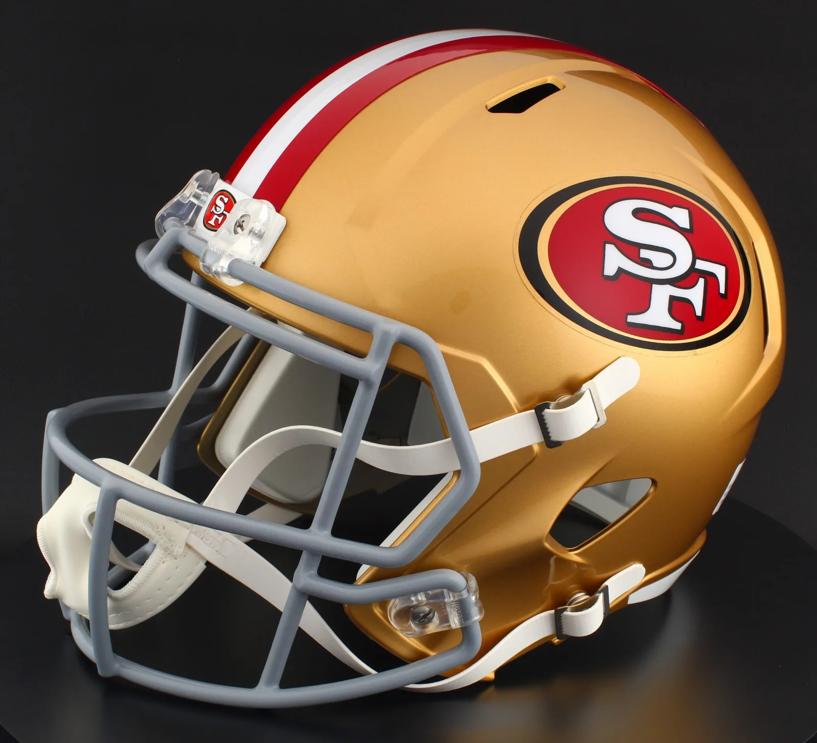 San Francisco 49ers Riddell Replica Speed Football Helmet – Gold SF Oval
