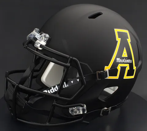 Appalachian State Mountaineers Riddell Replica Speed Football Helmet – Black Block “A”