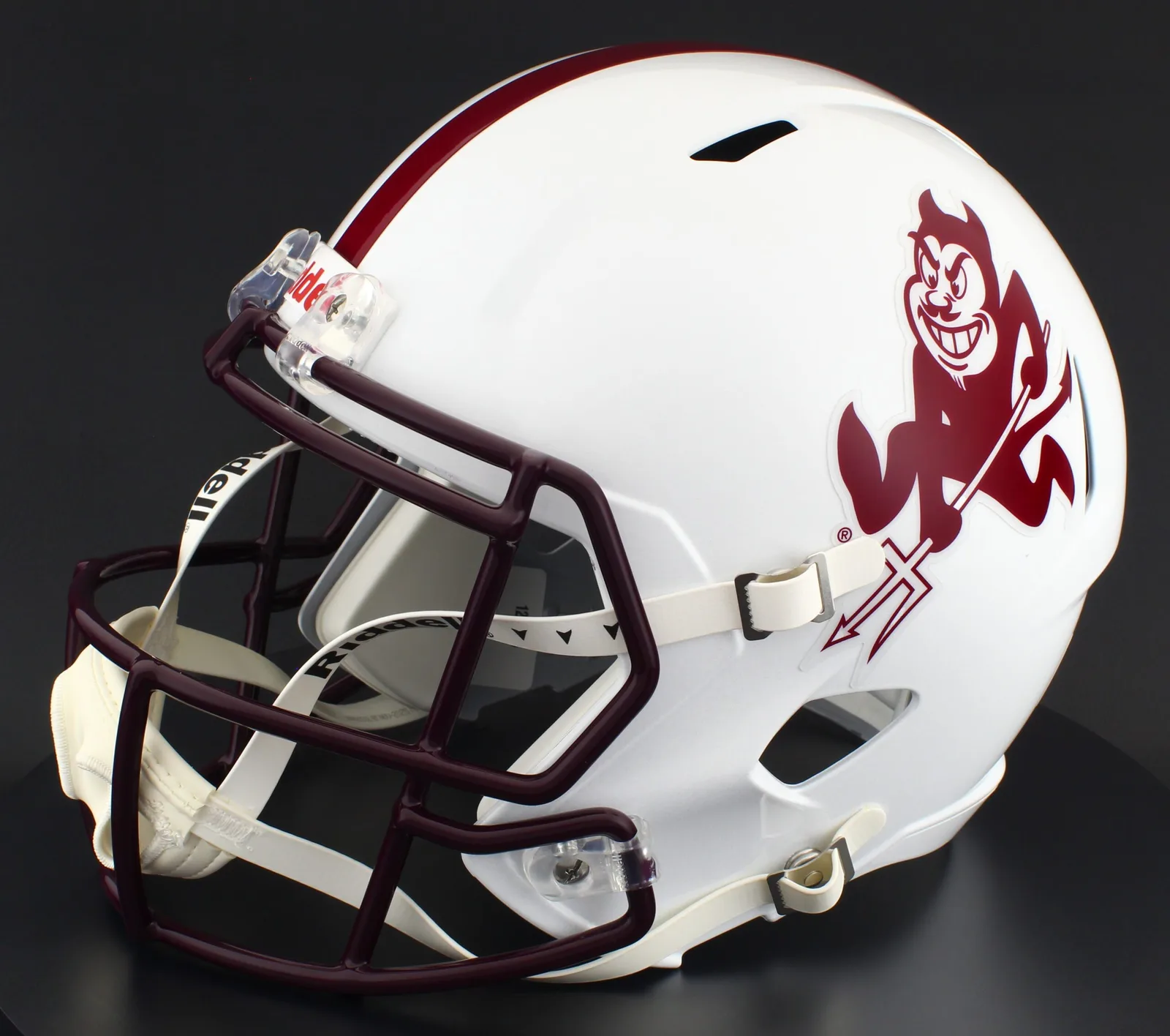 Arizona State Sun Devils Riddell Replica Speed Football Helmet – White Alternate Sparky 2025
