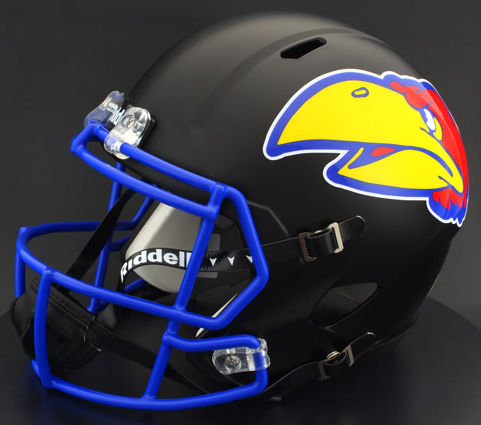Kansas Jayhawks Riddell Replica Speed Football Helmet – Black