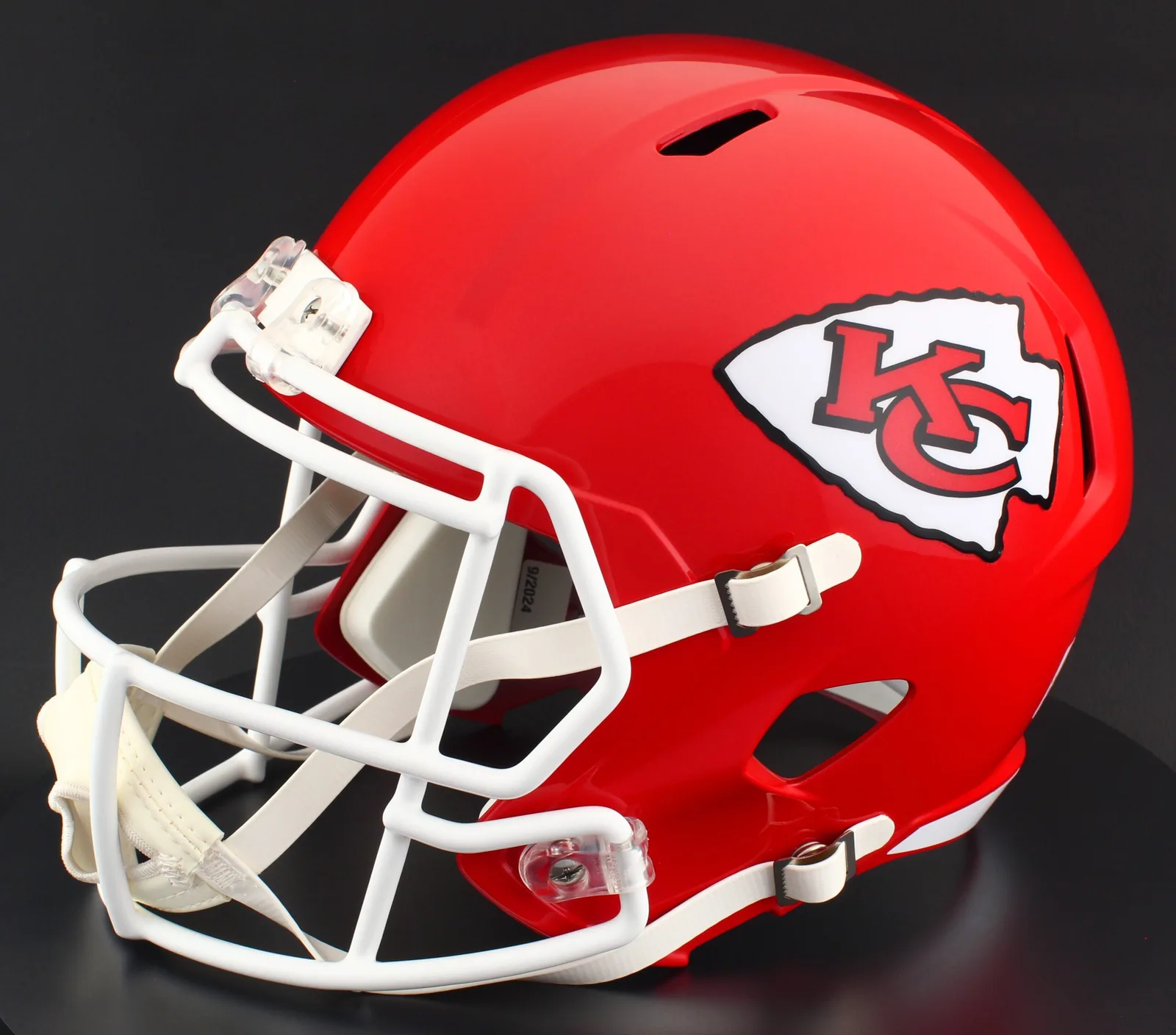 Kansas City Chiefs Riddell Replica Speed Football Helmet – Red KC Arrowhead