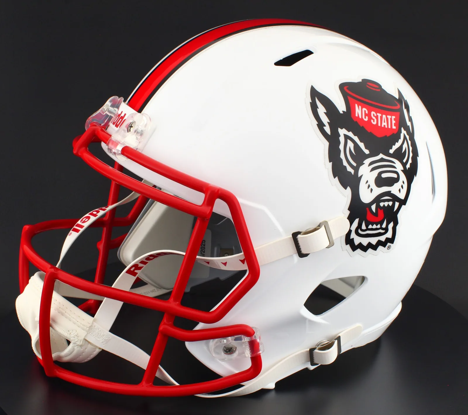 NC State Wolfpack Riddell Replica Speed Football Helmet – White Tuffy