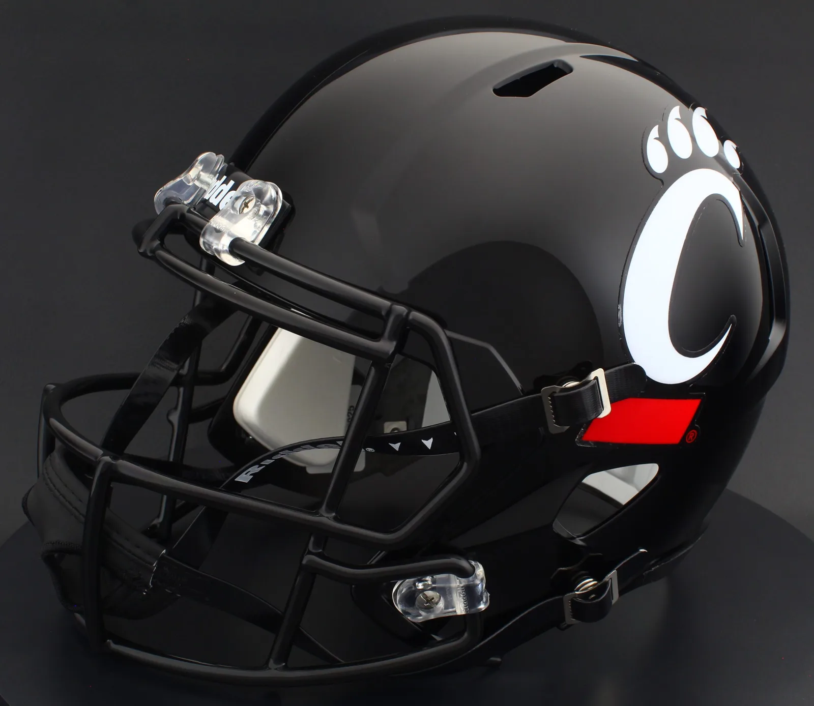 Cincinnati Bearcats Riddell Replica Speed Football Helmet – Black C Paw