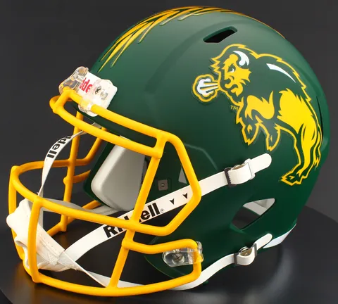 North Dakota State Bison Riddell Replica Speed Football Helmet – Flat Green