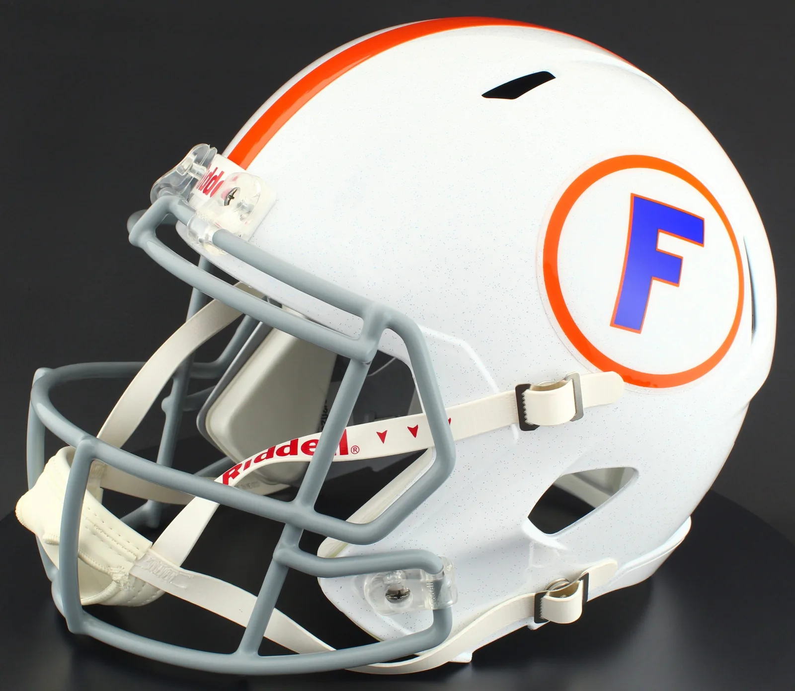Florida Gators Riddell Replica Speed Football Helmet – Throwback White w/Gray Mask