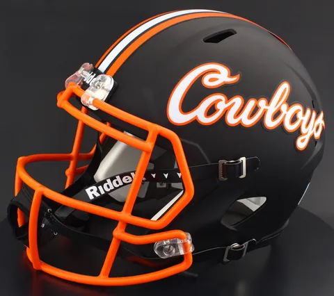 Oklahoma State Cowboys Riddell Replica Speed Football Helmet – Matte Black