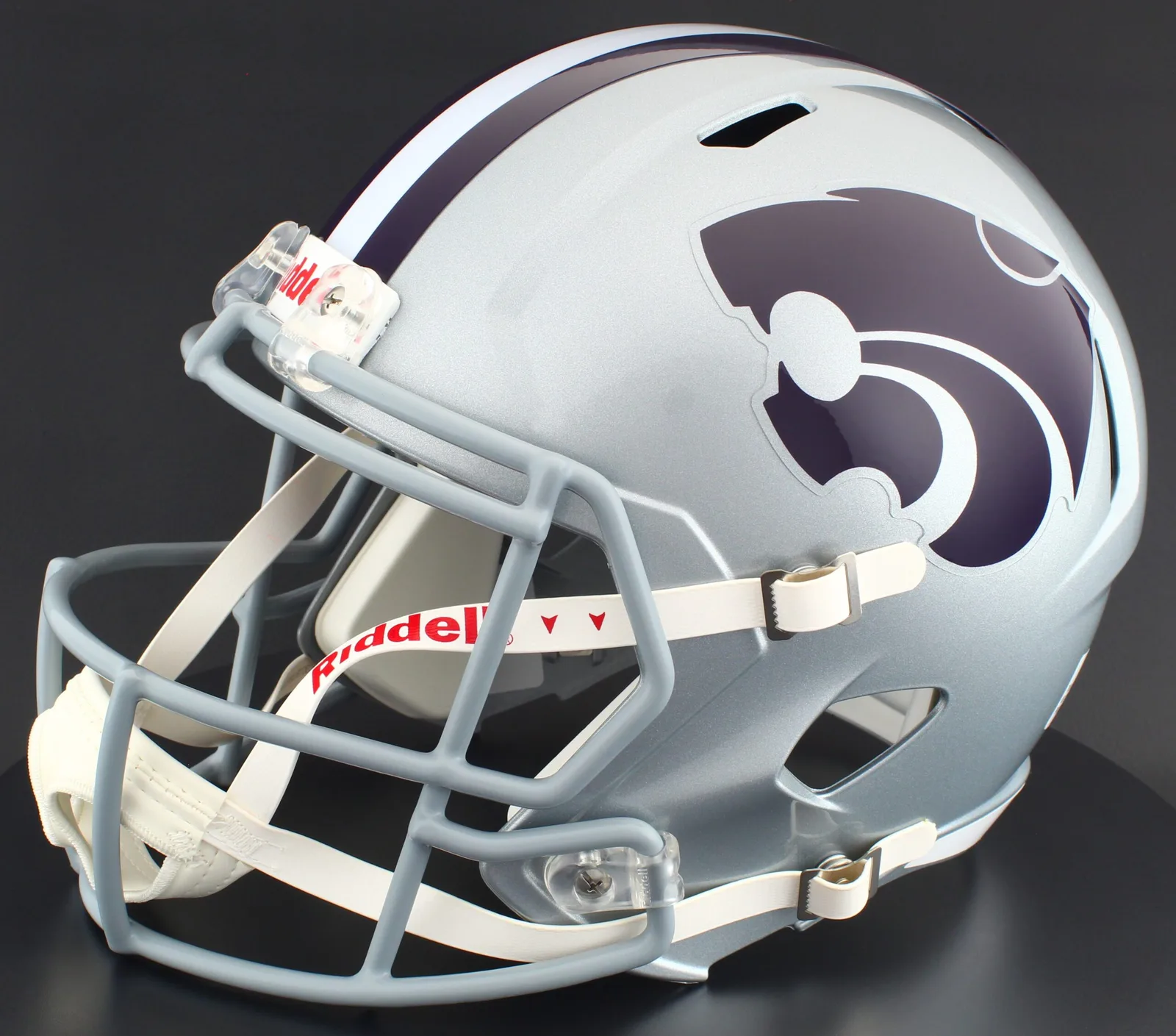 Kansas State Wildcats Riddell Replica Speed Football Helmet – Silver Powercat