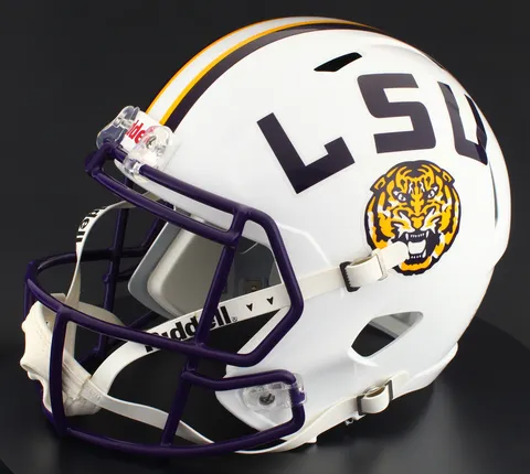 LSU Tigers Riddell Authentic Speed Football Helmet – White