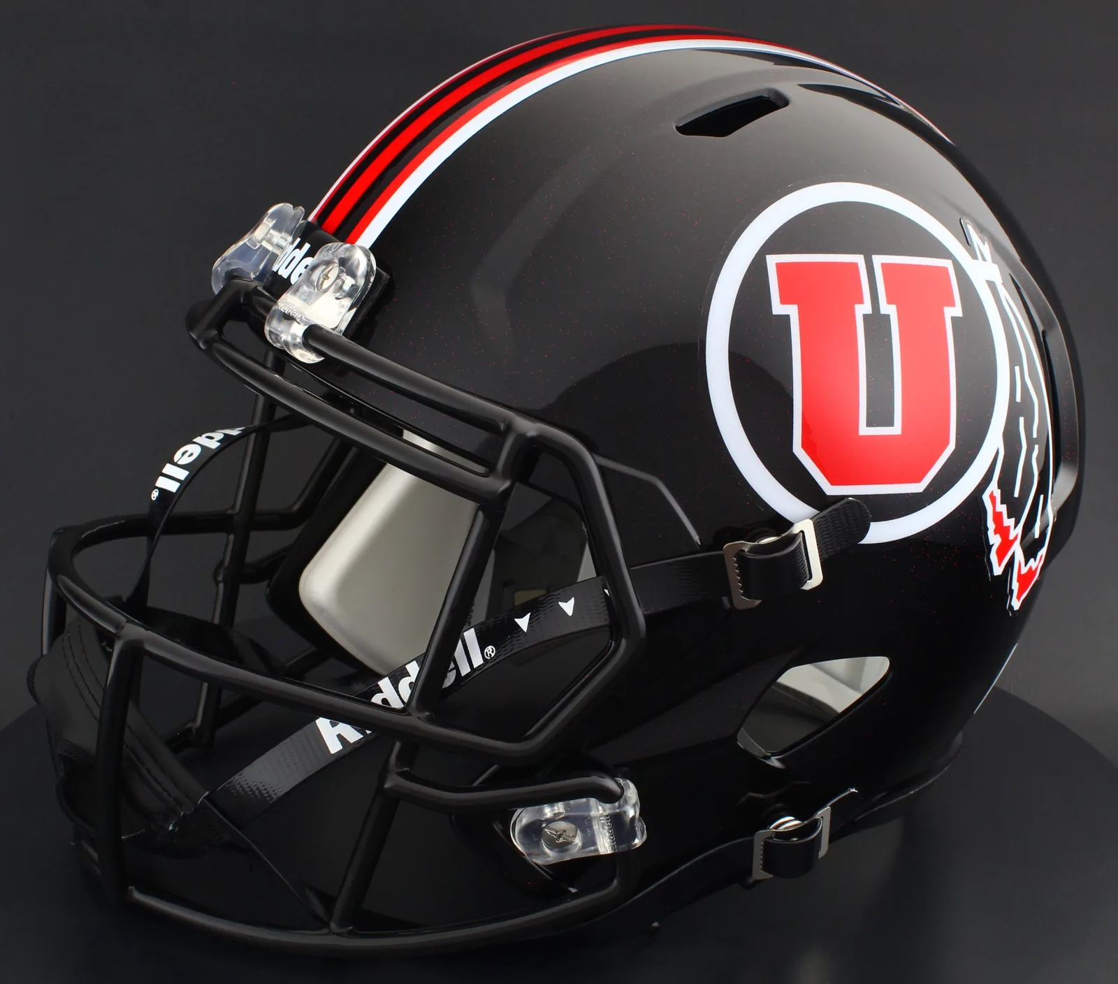 Utah Utes Riddell Replica Speed Football Helmet – Black