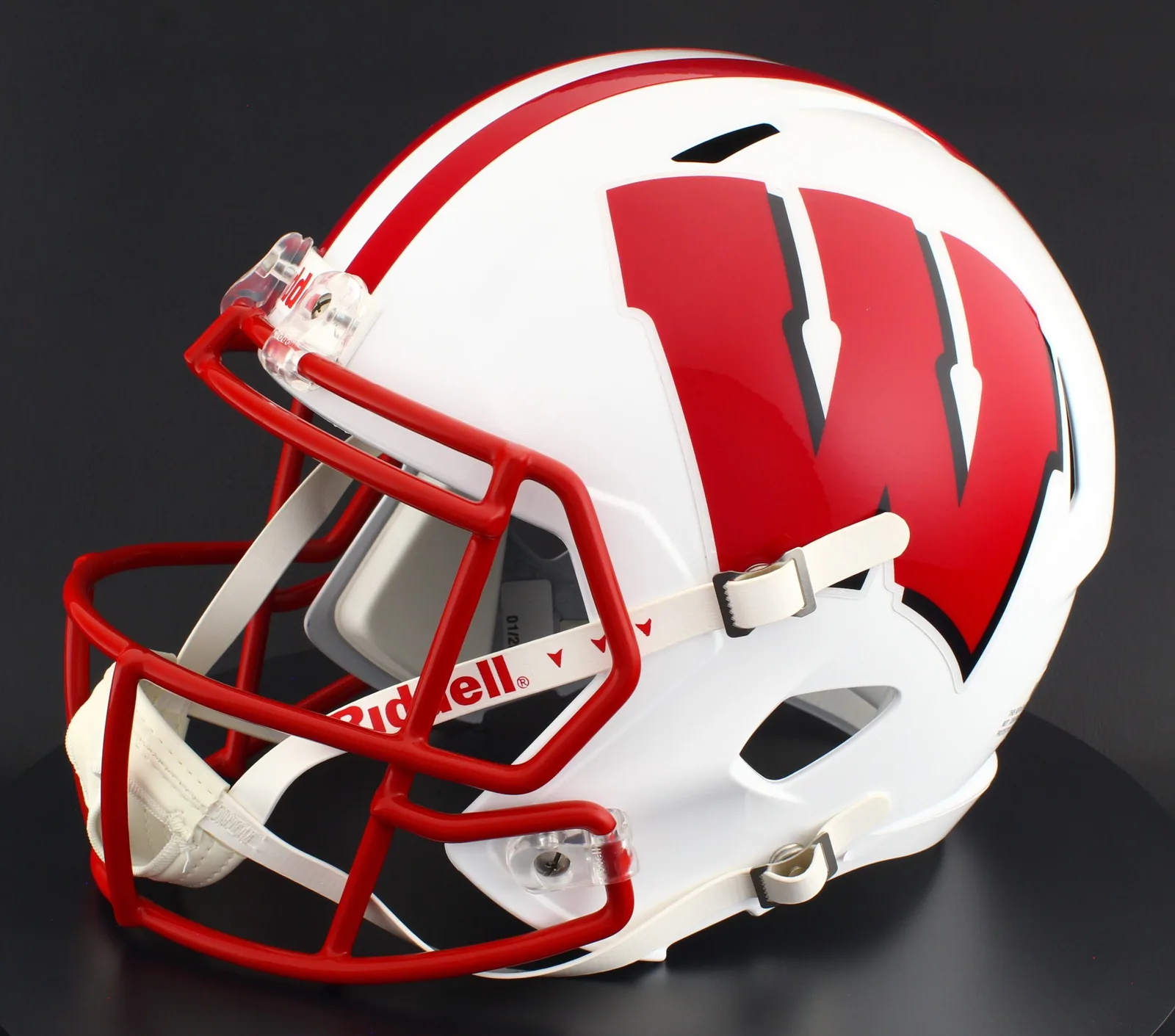 Wisconsin Badgers Riddell Replica Speed Football Helmet – White Motion W