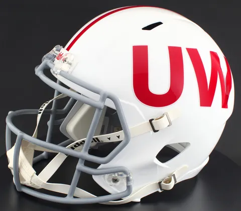 Wisconsin Badgers Riddell Replica Speed Football Helmet – White Alternate UW