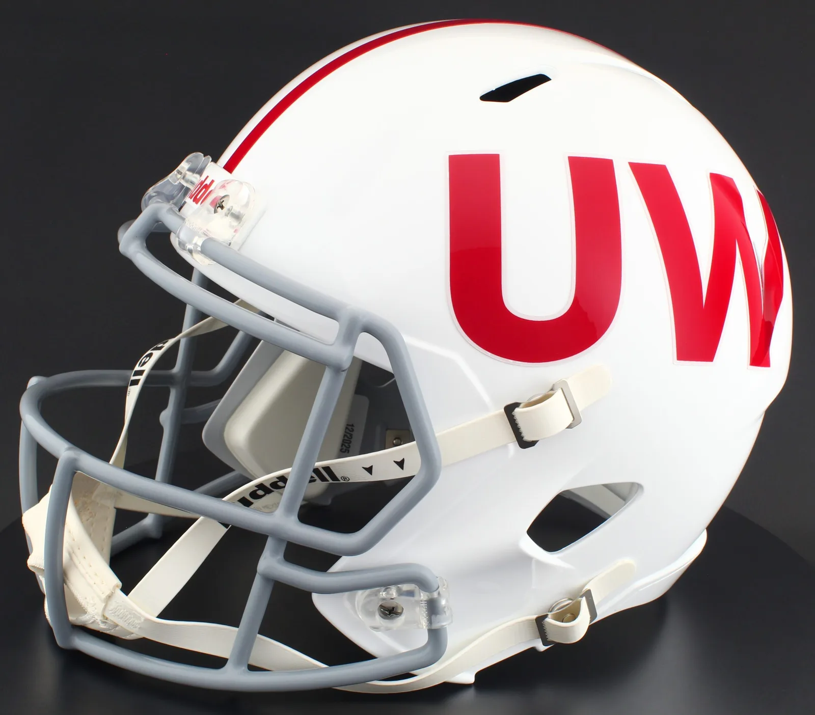 Wisconsin Badgers Riddell Replica Speed Football Helmet – White Alternate UW