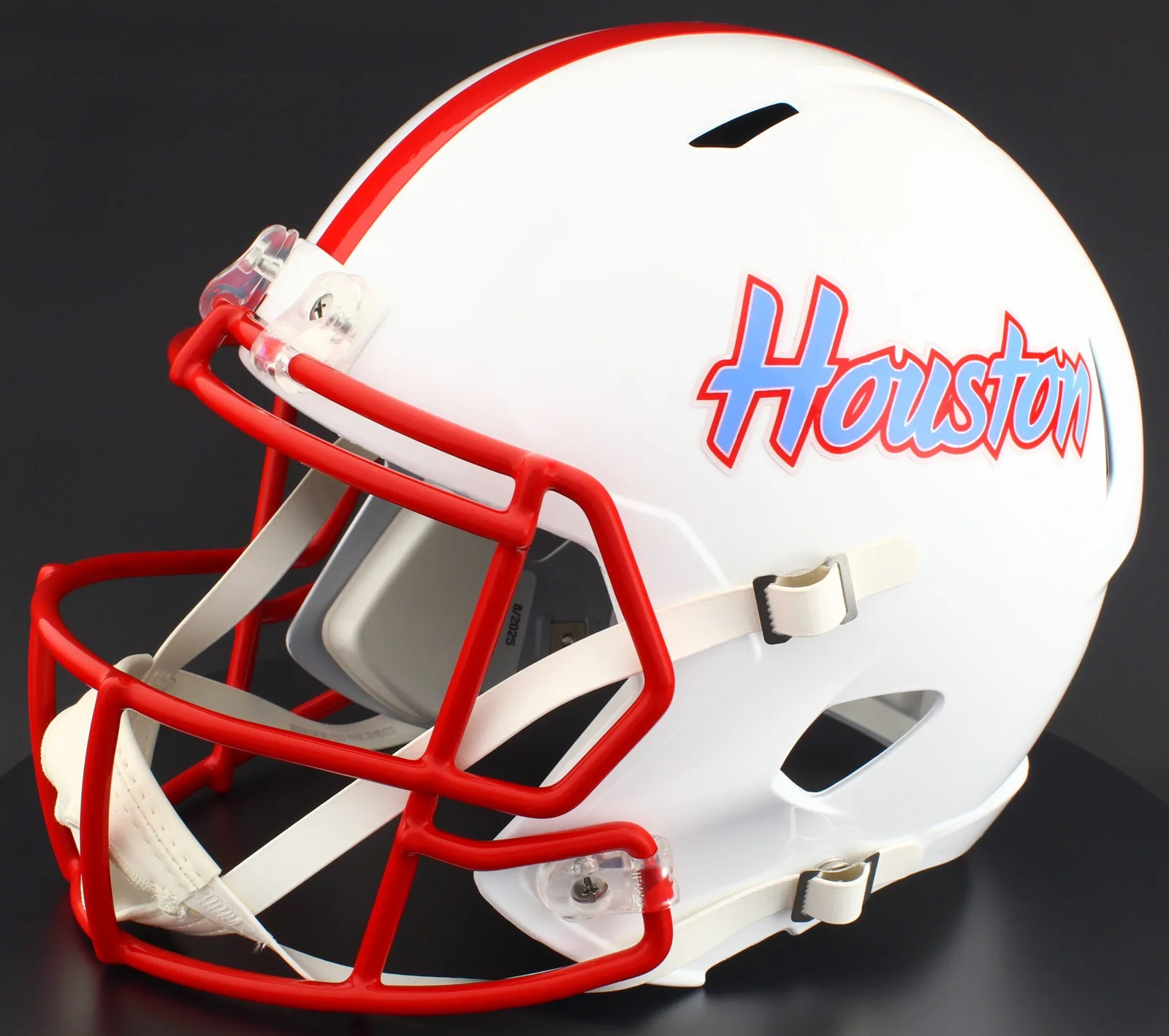 Houston Cougars Riddell Replica Speed Football Helmet – White Throwback Script Houston
